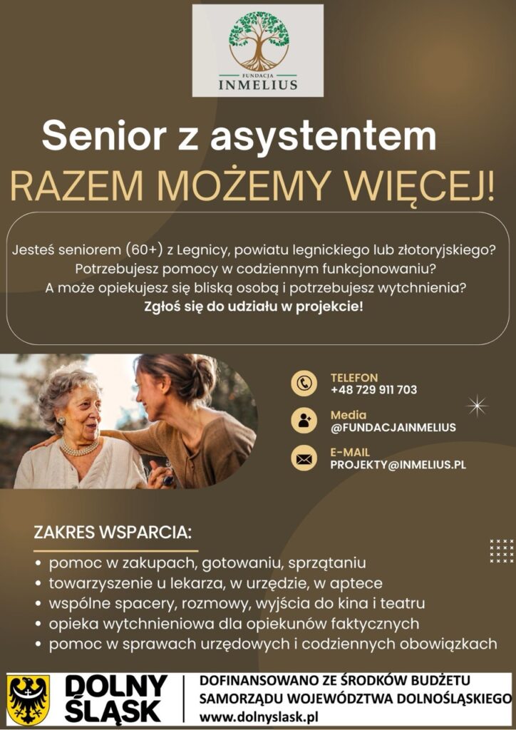 senior z asystenetem Plakat Duży